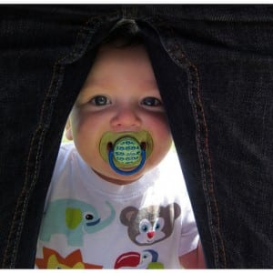 giving dummy to baby